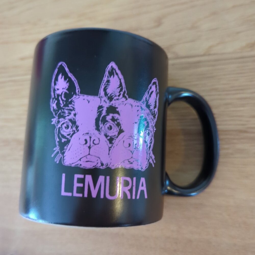 LEMURIA Valentine's Day Mug, Pink & Black